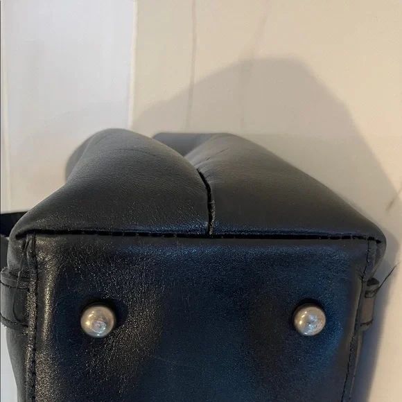 Patricia Nash Heritage Black Leather Chantilly Shoulder Satchel Tote Bag - Picture 10 of 16